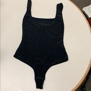 pretty little thing black thong body suit